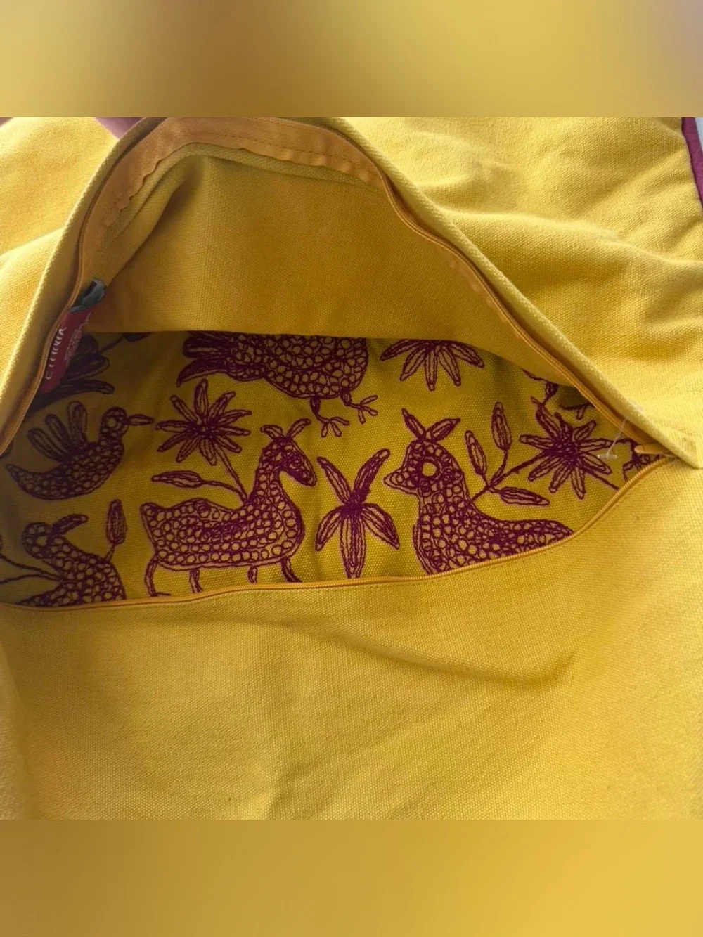 Handmade Mexican Otomi Indigenous Embroidered Pillow Case Cover Maximalist Art